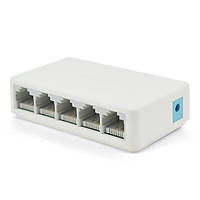 Комутатор Tenda S105 5 портів Ethernet 10/100 Мбіт / сек, + перехідник, BOX Q120