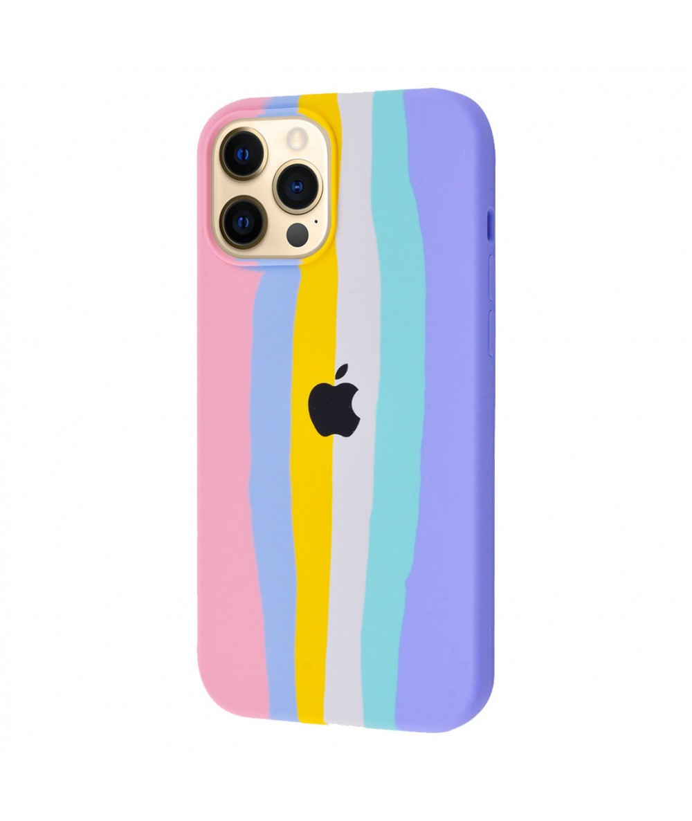 Накладка Rainbow Silicone Case IPhone 12 2020 6.1" (3) 34693 Китай