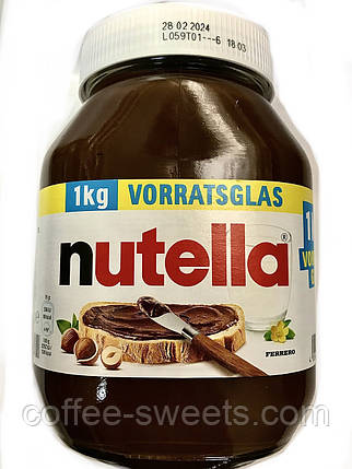Паста шоколадна Nutella 1кг, фото 1