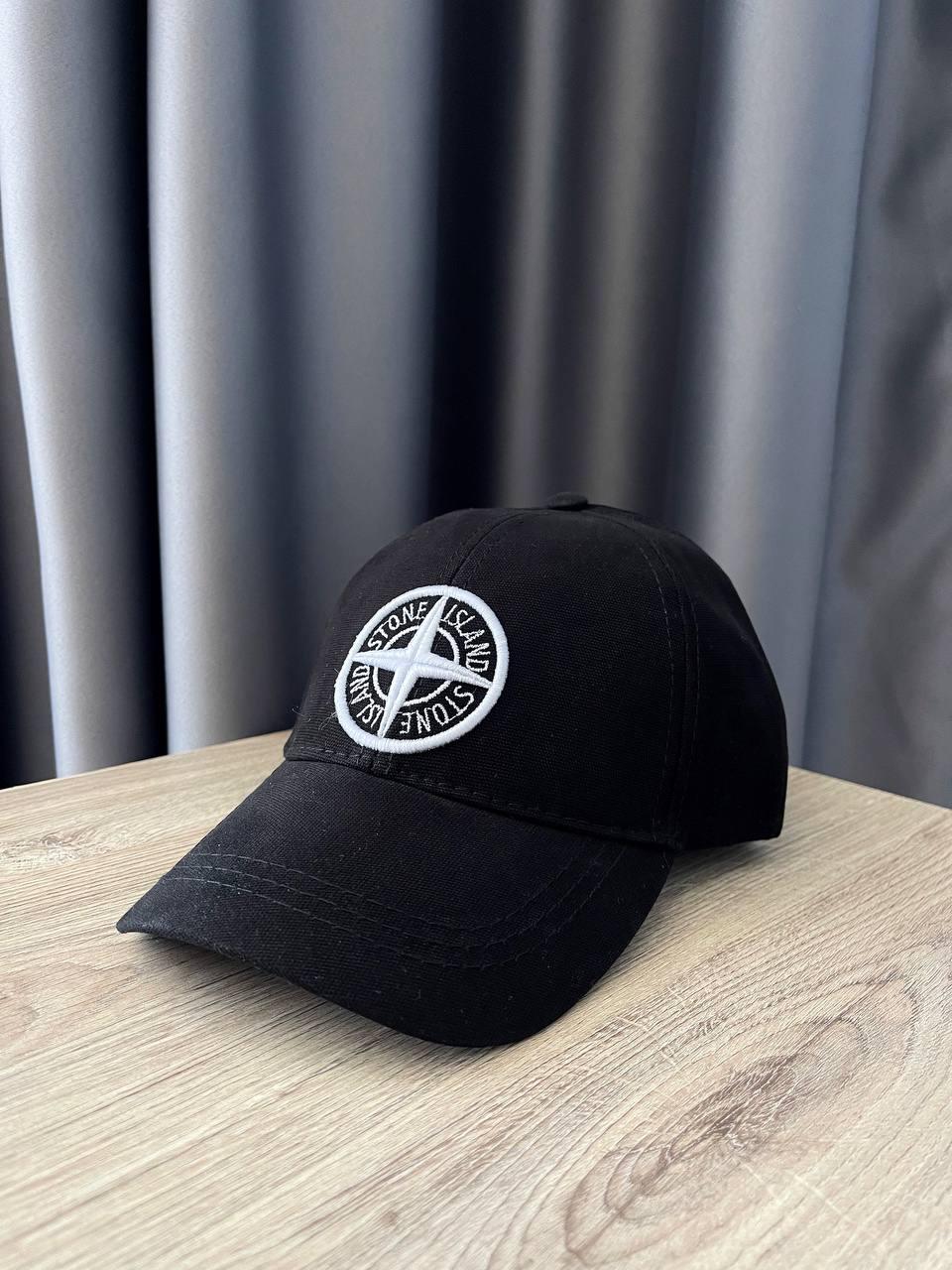 Кепка Stone Island чорна літня чоловіча жіноча ⁇ Бейсболка Стон Айленд спортивна