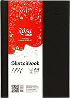 Альбом для графіки Rosa Studio А5, 96 аркушів, 100 г/м2, тверда обкладинка, Чорний, (16R5015)