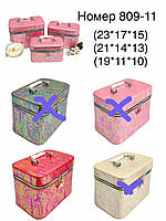 Набор шкатулок 23*17 см для бижутерии 3 в 1 Шкатулка органайзер для украшений в разных цветах Nina