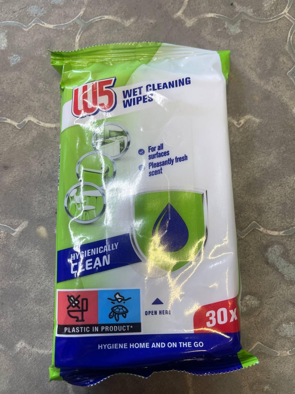 Універсальні антибактеріальні вологі серветки W5 для гігієни вдома та на вулиці wet wipes hygianically clean