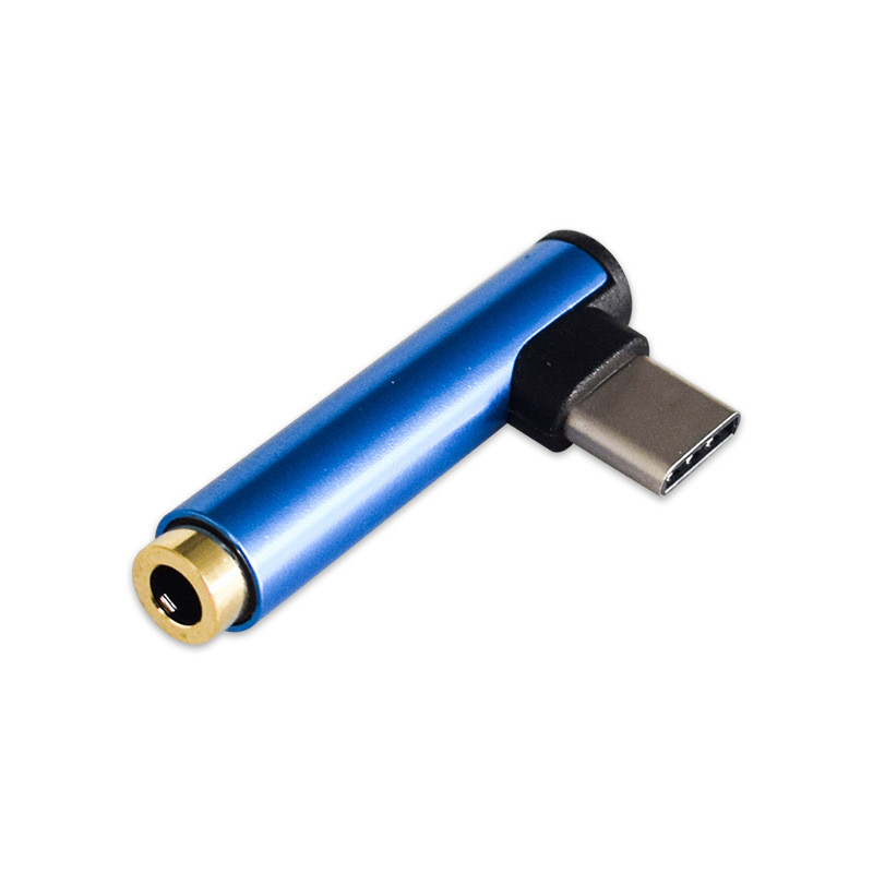 Перехідник USB-C Type C 3.5 mm Jack AUX Audio адаптер для прослуховування музики (синий)