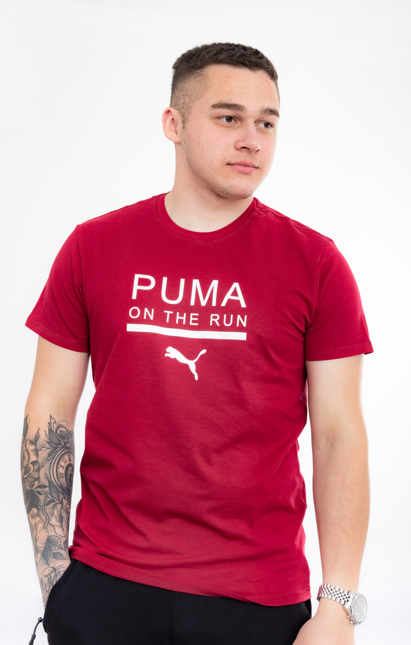Чоловіча футболка Puma бордо