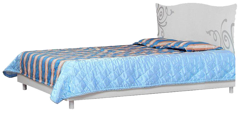Ліжко двоспальне Феліція Нове без матраца та каркаса ДСП Білий 1600х2000 мм (Світ Меблів TM)