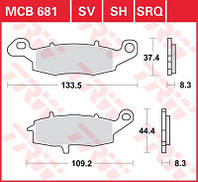 Тормозные колодки передние правые SUZUKI GSF 650 Bandit S/SA (ABS) | GSR 750 | EX 650 Ninja TRW MCB681SV