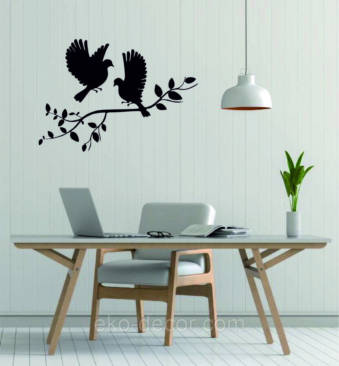 Декоративне настінне Панно «Пташки Два голуби», Декор на стіну, фото 1