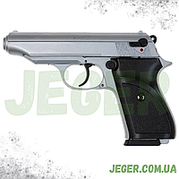 Стартовий сигнальний пістолет SUR 2608 Matte Chrome 9мм, шумовий пістолет SUR 2608 Matte Chrome для самооборони