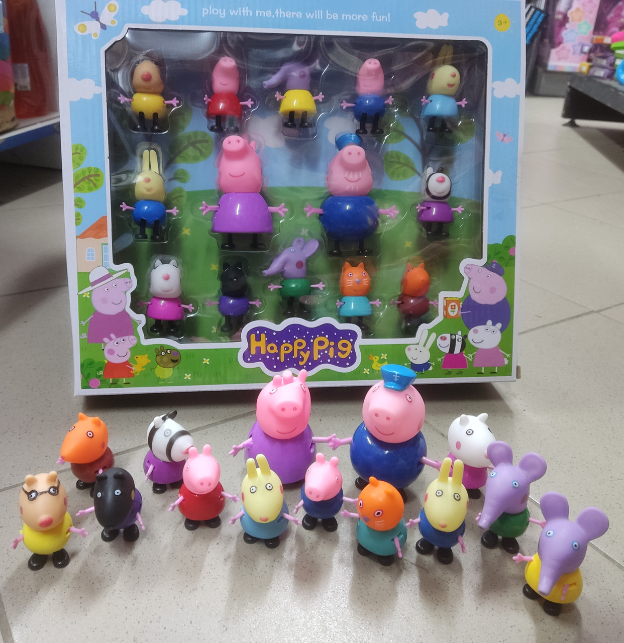 Большой Набор героев Свинка ПеППа и друзья -14 фигурок peppa pig