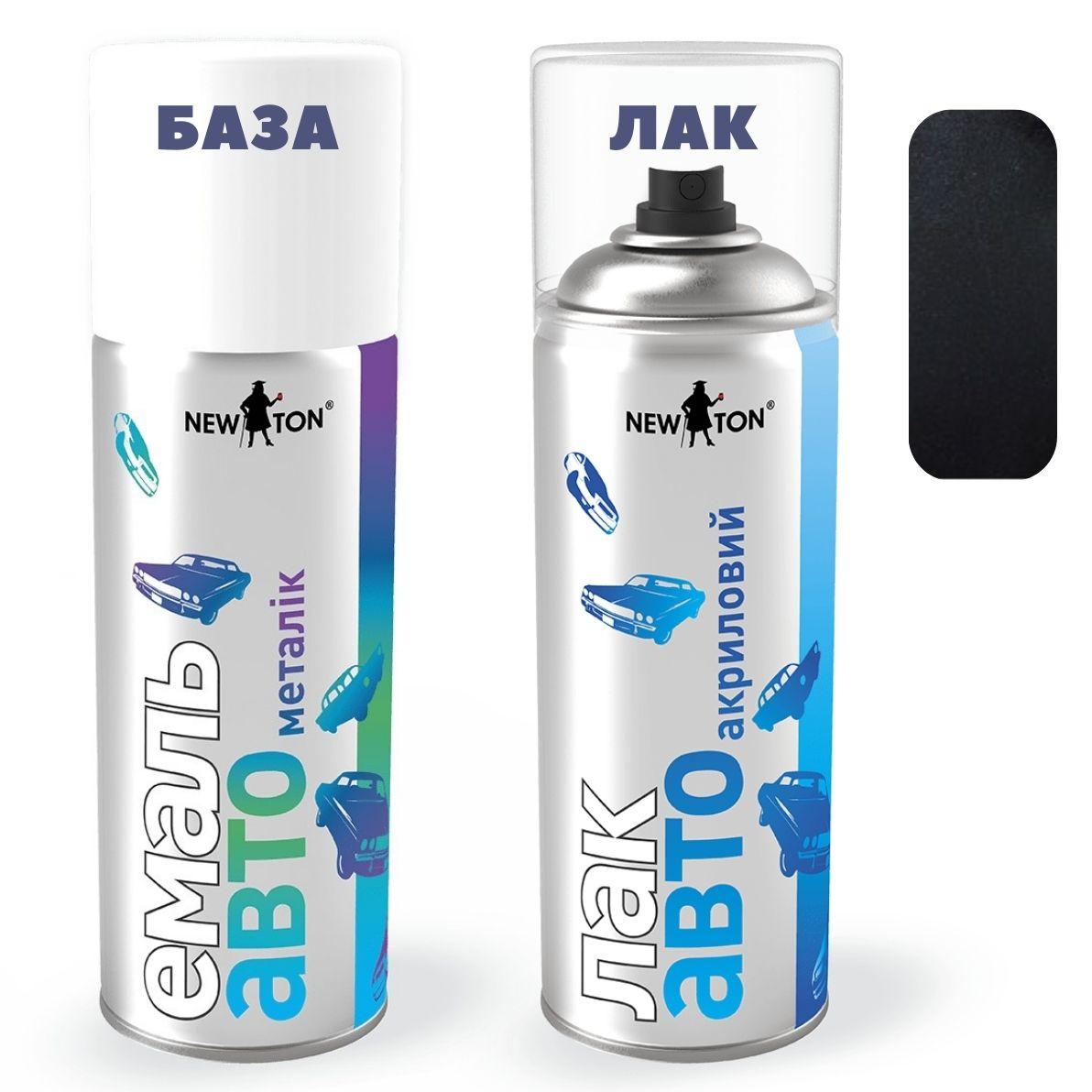 Емаль базова 602 Авантюрин металік 400мл + Лак аерозоль 400 мл Newton