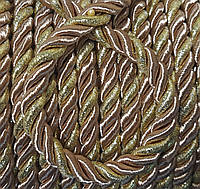 Декоративний шнур під натяжну стелю 11 мм бронза с золотом