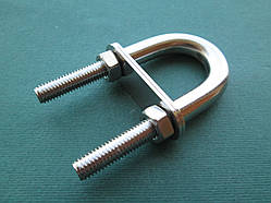 U-болт з двома пластинами та гайками, нержавіюча сталь А4 (AISI 316)