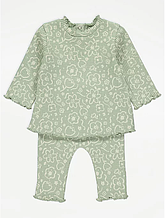 Комплект для дівчинки George рубчик, 0-3м (56-62см)