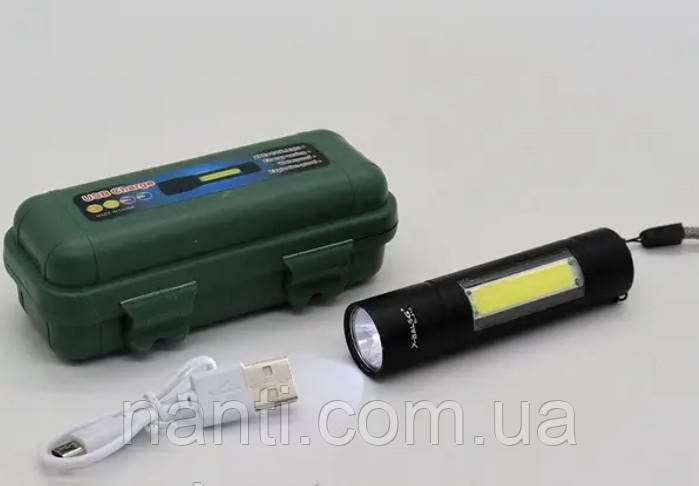 Ліхтарик BL-1501-XPE+COB акумуляторний, перезаряджуваний