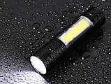 Ліхтарик BL-1501-XPE+COB акумуляторний, перезаряджуваний, фото 3