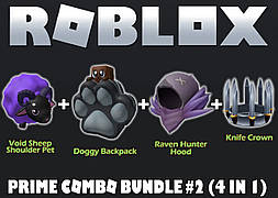 Roblox: Prime Combo Bundle #2 (Crown, Doggy, Sheep, Hunter)