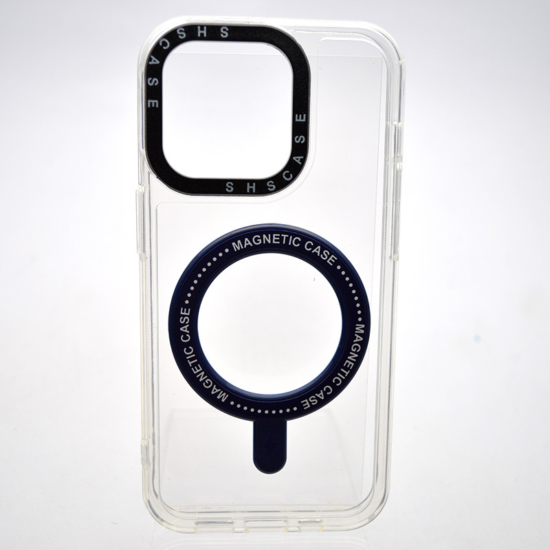 Чохол накладка з MagSafe Colored Ring Case для Apple iPhone 14 Pro Midnight Blue