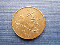 Монета 1/2 пол цента ЮАР 1970 фауна птицы