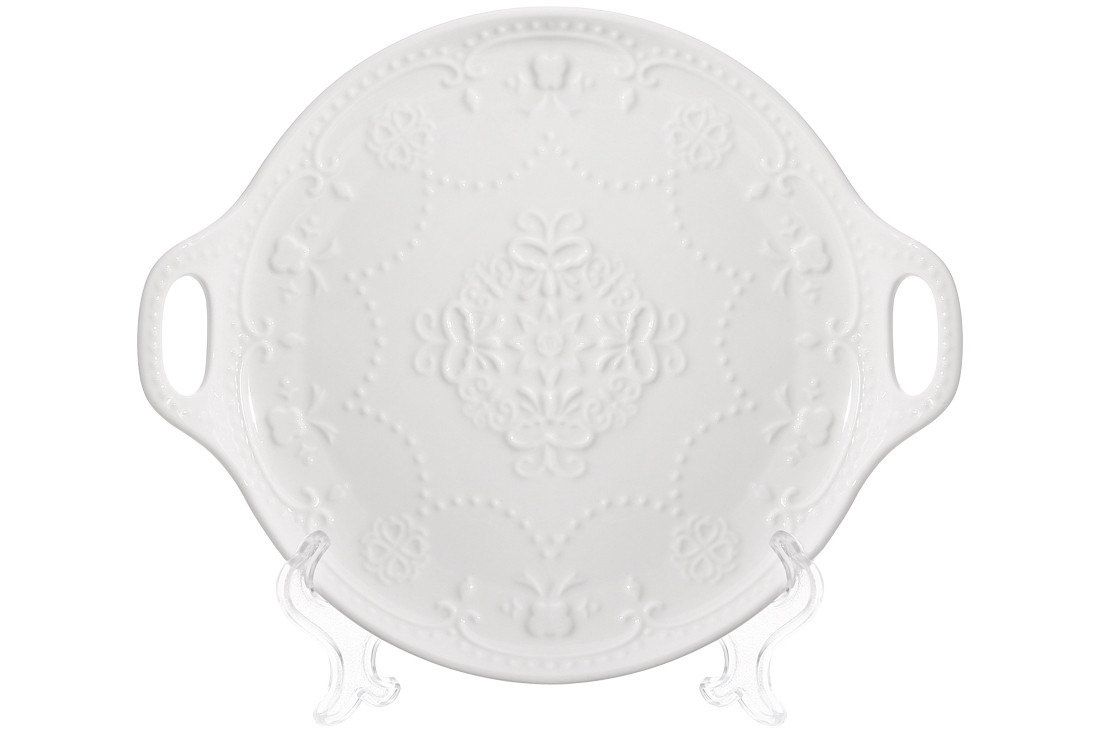 Блюдо-піднос керамічний - Мереживо 30 см, фото 1