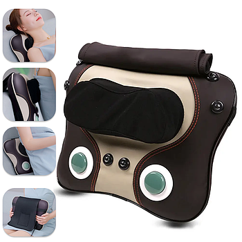 Масажна подушка HD-666 з пультом управління / Роликовий електромасажер для тіла