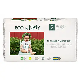 Одноразові дитячі підгузки ECO BY NATY розмір 2 (від 3 до 6 кг.)