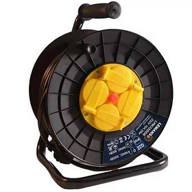 Подовжувач-котушка LMK72007  4 гнізда з кришками 30м 16A с/з Lemanso захист від перевантаження, макс нагр 800-3000Вт