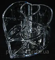 Органайзер для кистей и косметики пластиковый в форме сердца MF-B042, YRE