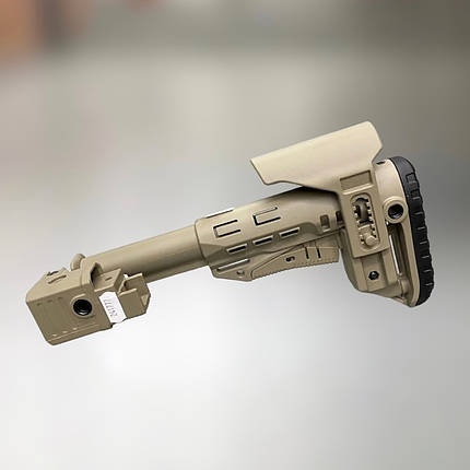 Складаний приклад DLG TACTICAL DLG-130-052 з трубкою Mil-Spec DLG-147, Койот, з рег. підщочником, антабка на 2 сторони, фото 1
