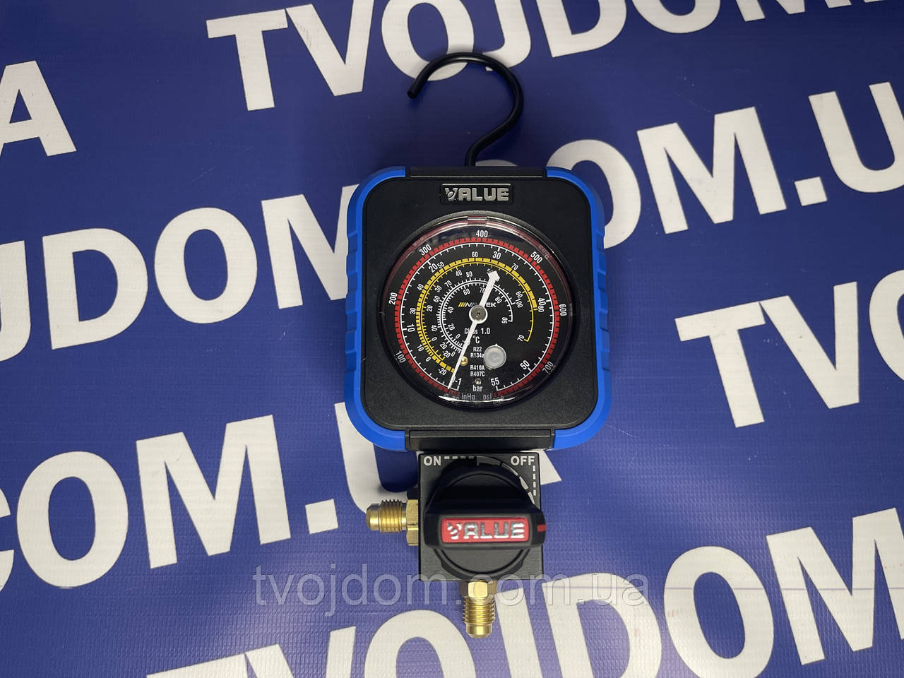 Манометричний колектор одновентильний VALUE VRM1-B-403 Navtek високого тиску ( R-22,134a,410a,407c), фото 1