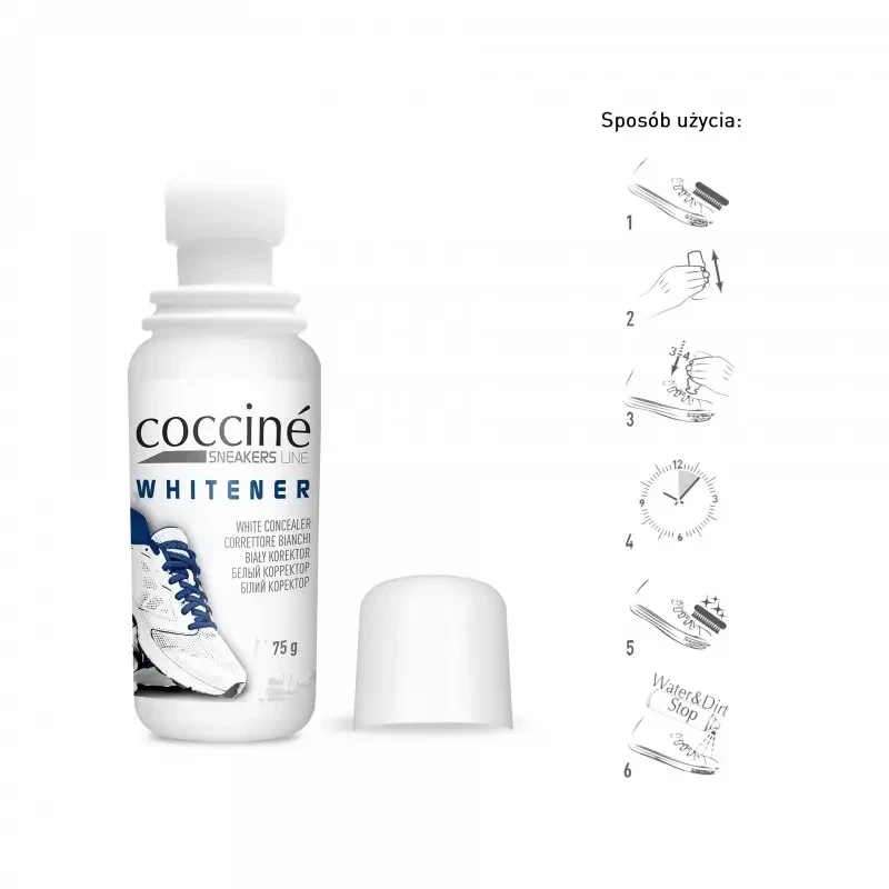 Біла крем-паста для взуття Coccine WHITENER 75 мл, фото 1