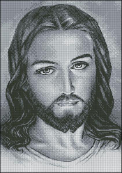 Набір для вишивання хрестиком. Розмір: 28*40 см Ійсус портрет
