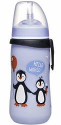 Дитячий поїльник з трубочкою Nip PP Straw Cup Пінгвіни Від 12 міс. 330 мл