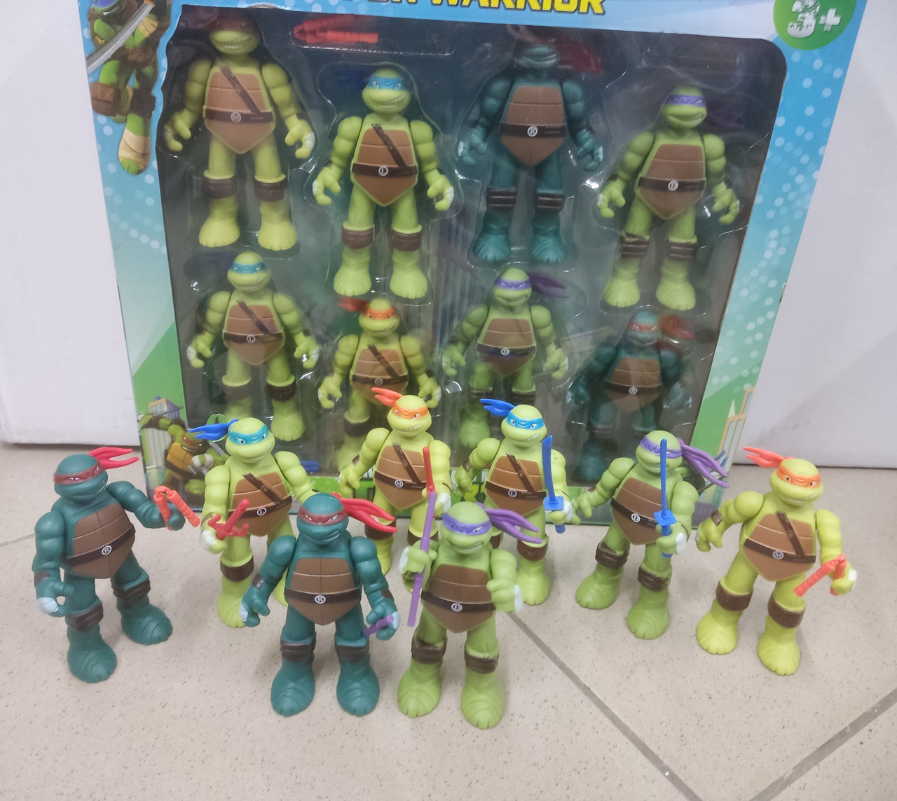 Черепашки ниндзя: Набор фигурок из 8-х Черепашек 8-10 см Ninja Turtles