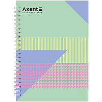 Блокнот на спіралі Axent 8032-19-A, A5, 145x210 мм, 96 аркушів, клітинка, тверда обкладинка