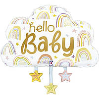 Фольгована кулька фігура "Хмаринка Hello Baby" Grabo 28" (1шт.)