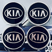 Автомобильная эмблема Primo на колпачок ступицы колеса c логотипом Kia - Black
