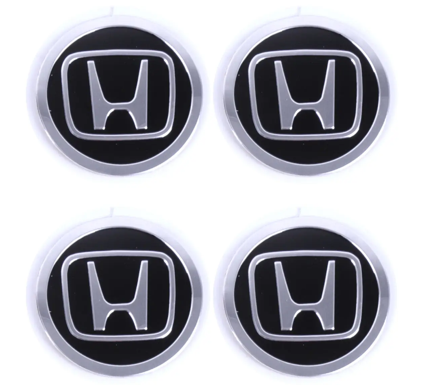 Автомобільна емблема Primo на ковпачок маточини колеса c логотипом Honda - Black, фото 1