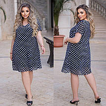 Стильна жіноча сукня Міді, тканина "Шифон" 60, 62 розмір 60, фото 2