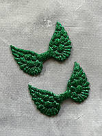 Патчи "Крылья", размер 4,8*3,5 см, цвет зеленый, шт.