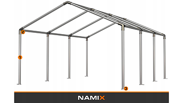 Садовий вуличний намет 4x6m BASIC NAMIX різні кольори, фото 4