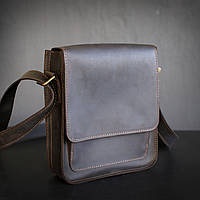 Чоловіча шкіряна сумка GS 23*21*6 см коричнева