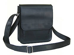 Чоловіча шкіряна сумка GS 23*21*6 см чорна