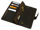 Гаманець чоловічий GS шкіряний коричневий, фото 3