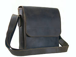 Чоловіча повсякденна шкіряна сумка GS коричнева 23*20*7 см