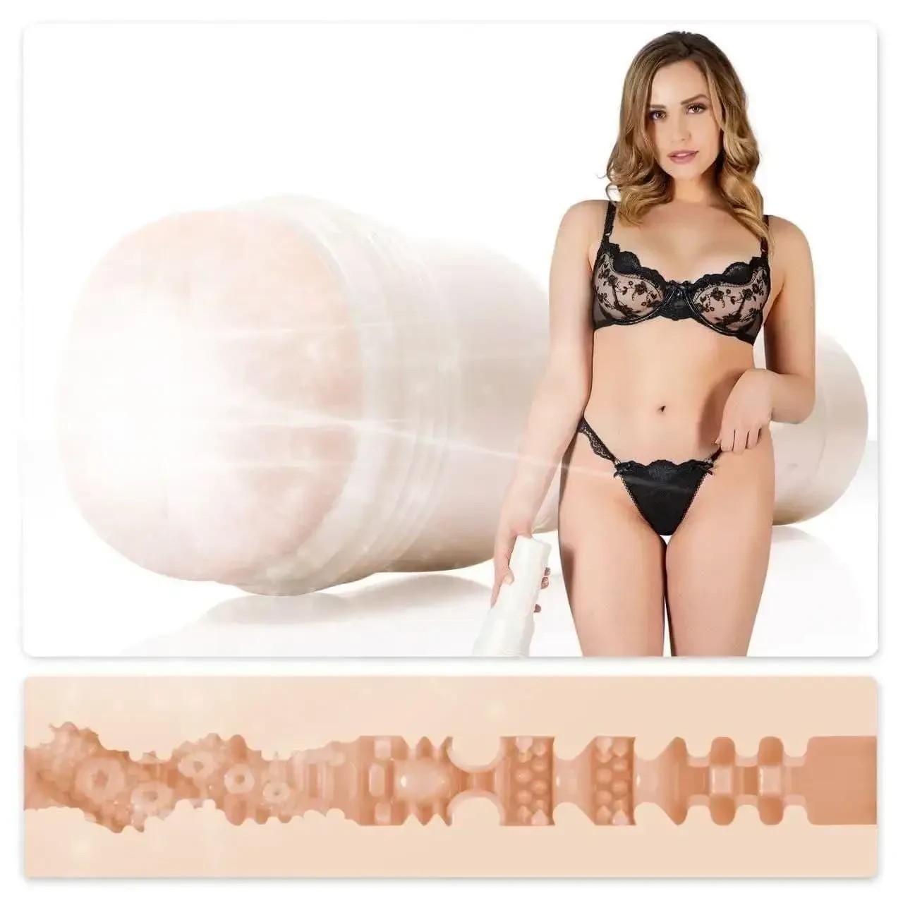 Мастурбатор Fleshlight Girls: Mia Malkova - Lvl Up, зі зліпка вагіни, дуже ніжний Кітті