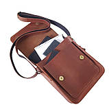 Чоловіча шкіряна сумка GS 23*20*6 см коньячна, фото 4
