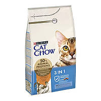 Purina Cat Chow Feline 3 in 1 Сухой корм для взрослых кошек (3 в 1) с индейкой 15 кг