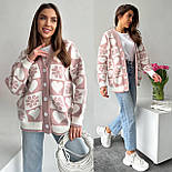 Теплий в'язаний жіночий кардиган - машинна в'язка в кольорах, фото 6