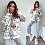 Теплий в'язаний жіночий кардиган - машинна в'язка в кольорах, фото 7